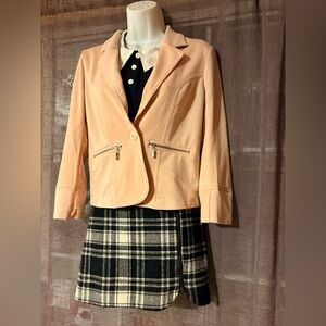 Ci Sono Light Peach Blazer with Zipper Details